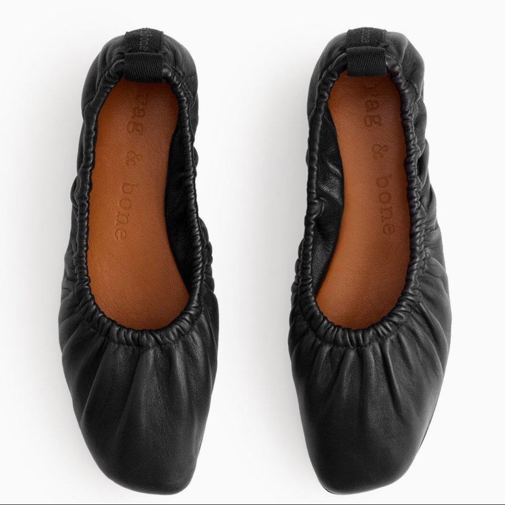 Rag & Bone Elly ballet flats 7.5 black leather